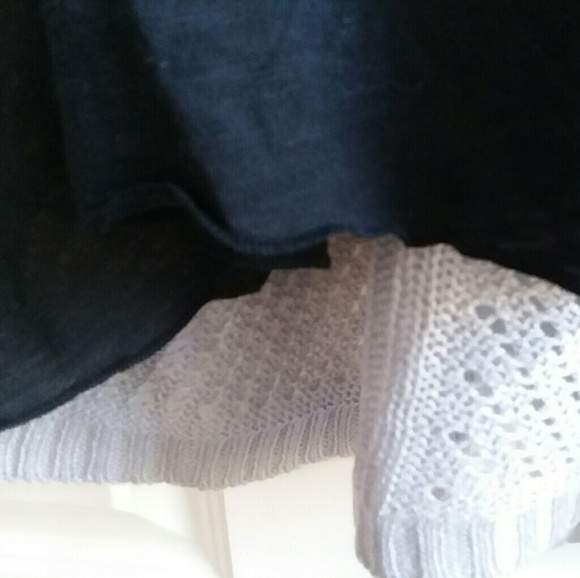 Woodleigh Black Gray Flow Sheer Burnout Knit Cami - Picture 4 of 6